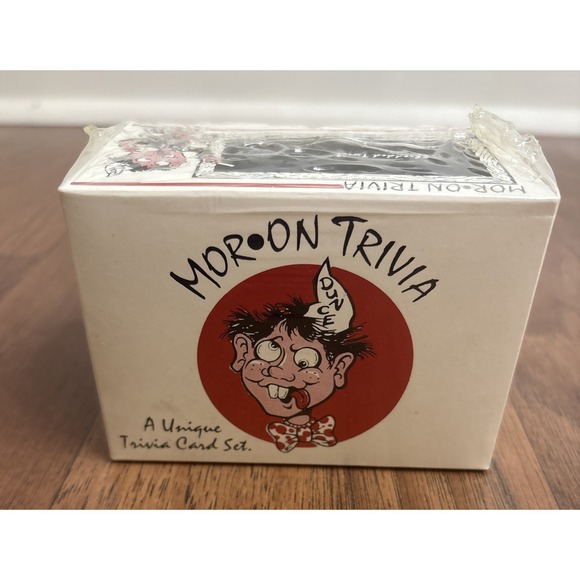 Dunce Other - Vintage Sealed Moron Trivia Cards Fun Novelty Family Card Quiz Game (1986)
